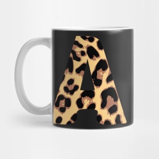 Cheetah initial letter A Mug